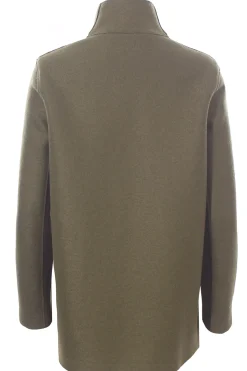 Giaccone bicolore in lana vergine