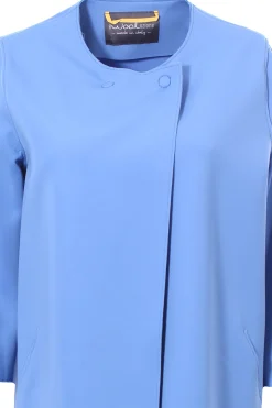 Giaccone in neoprene doppio petto con spacchi