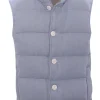 gilet piumino in lino
