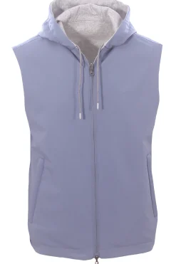 gilet reversibile in tecno cashmere e nylon