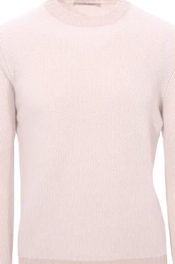 girocollo in cashmere grana riso