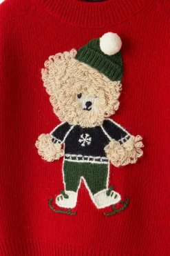 Girocollo in lana orso natale