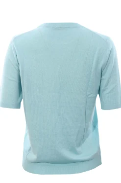 Girocollo manica corta in seta e cashmere
