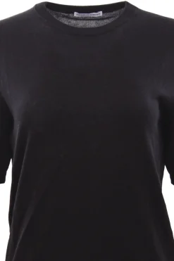 Girocollo manica corta in seta e cashmere