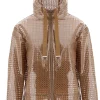 Giubbino in coated lace e gros grain