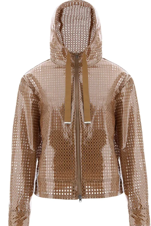 Giubbino in coated lace e gros grain