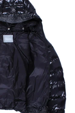 Giubbino spalmato con cappuccio