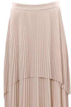 Gonna lunga in jersey plisse'