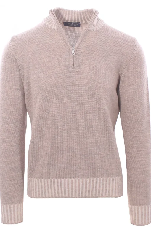lupo zip bordi vanisè in lana merino