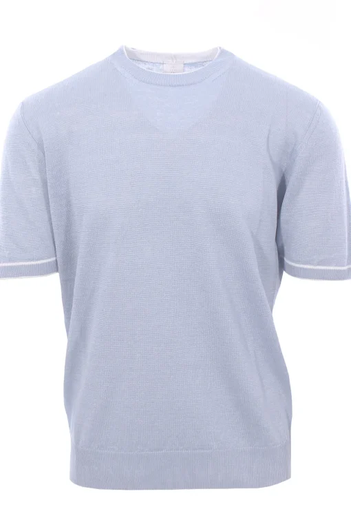 maglia effetto doppio capo in lino