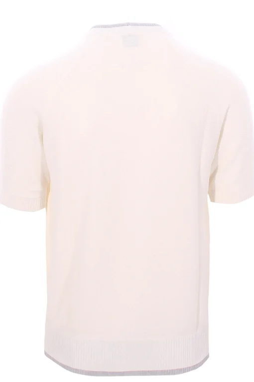maglia effetto doppio capo in cotone nido d'ape
