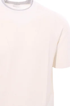 maglia effetto doppio capo in cotone nido d'ape