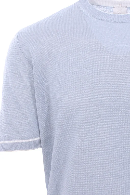 maglia effetto doppio capo in lino