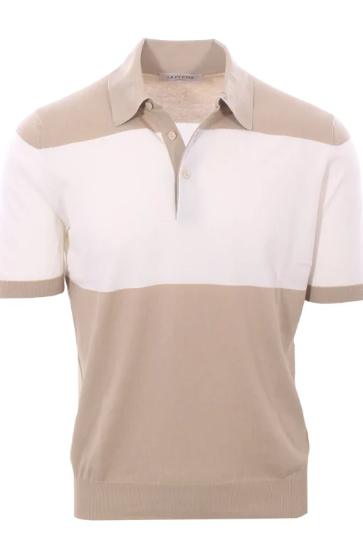 maglia polo bicolor