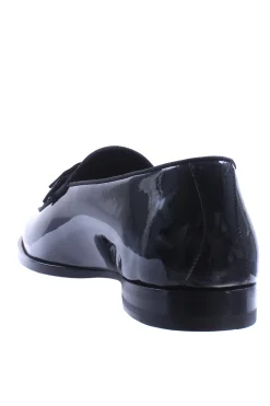 Mocassino in vernice con fiocco in gro