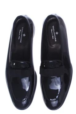 Mocassino in vernice con fiocco in gro