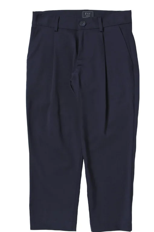 Pantalone con pinces in lana stretch
