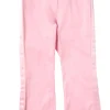 Pantalone con profili in raso