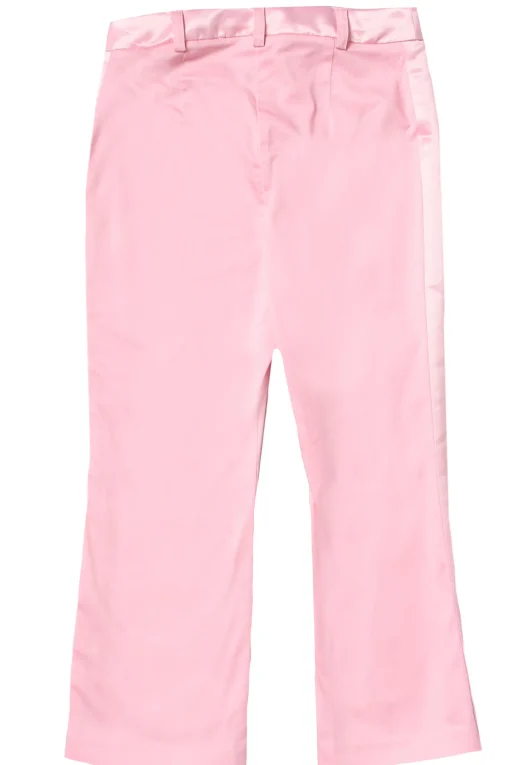 Pantalone con profili in raso