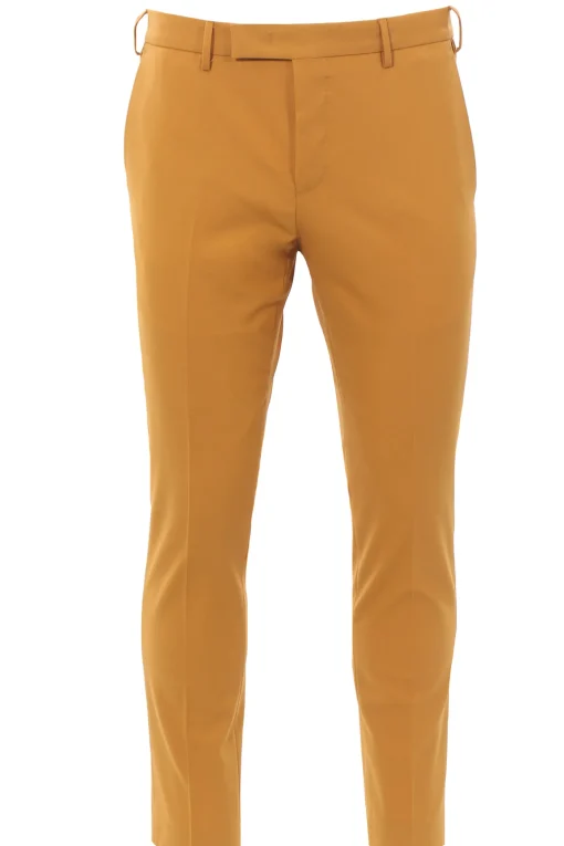 pantalone dieci in tela di lana stretch
