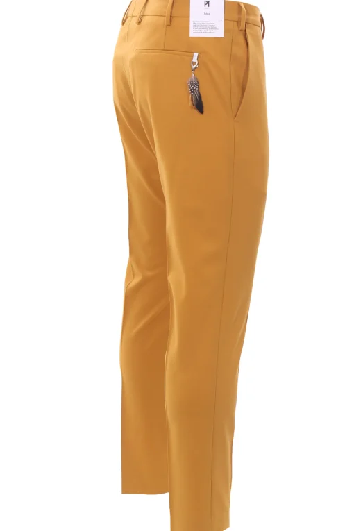 pantalone dieci in tela di lana stretch