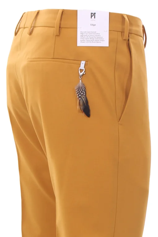 pantalone dieci in tela di lana stretch