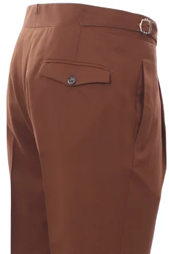 pantalone gentlemen in tessuto diagonale