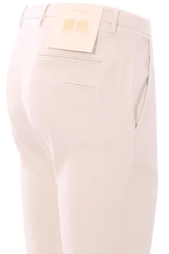 pantalone in cotone e tencel stretch