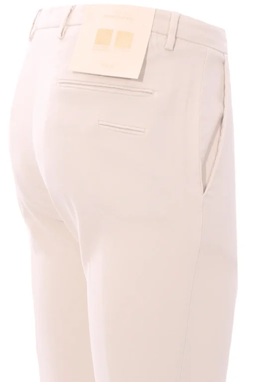 pantalone in cotone e tencel stretch