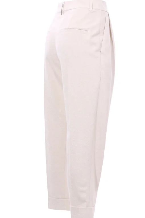 Pantalone in cotone lurex