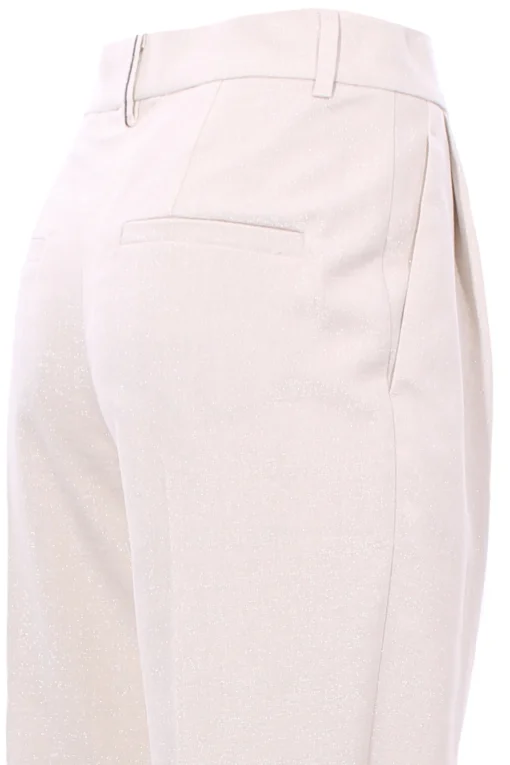 Pantalone in cotone lurex