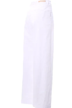Pantalone in cotone vita alta