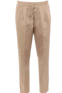 Pantalone jogging in lino e cotone