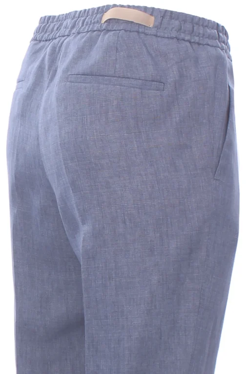 Pantalone jogging in lino fiammato
