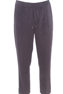 Pantalone jogging in velluto millerighe