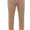 pantalone master 1p in cotone e seta stretch