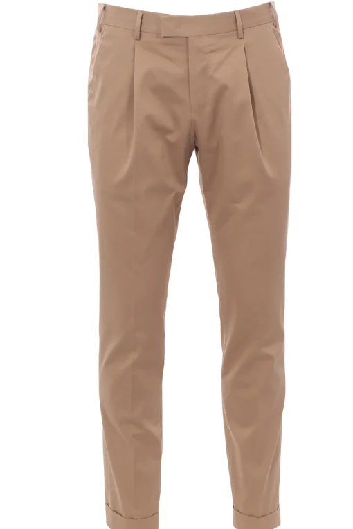 pantalone master 1p in cotone e seta stretch