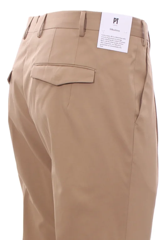 pantalone master 1p in cotone e seta stretch