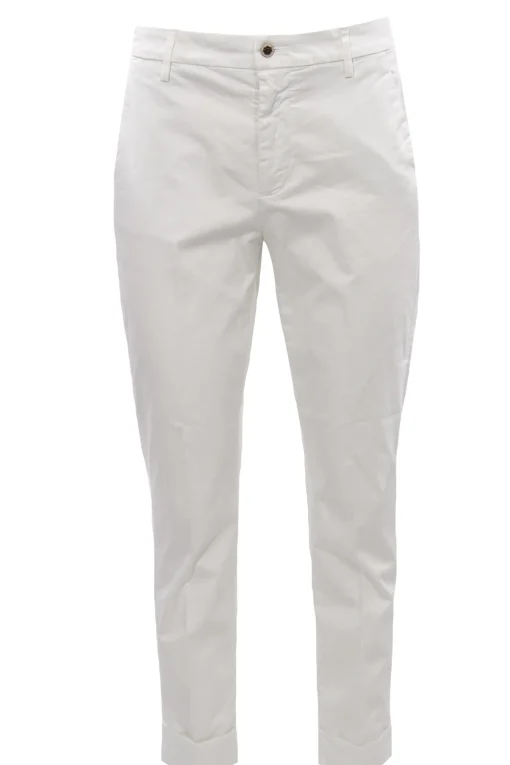 Pantaloni erin gamba stretta con risvolto