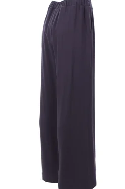 Pantaloni gamba larga in viscosa con coulisse