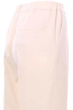 Pantaloni in lana stretch con pinces