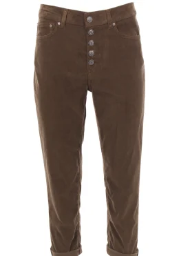 Pantaloni koons in velluto millerighe