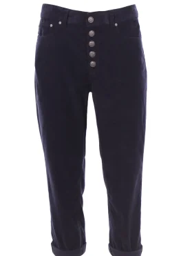 Pantaloni koons in velluto millerighe