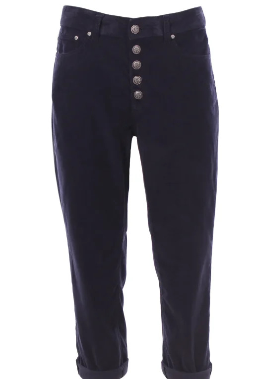 Pantaloni koons in velluto millerighe