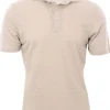 polo collo camicia in lino