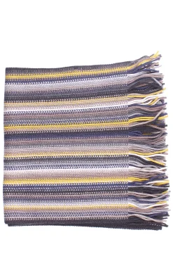 sciarpa a coste a righe multicolor