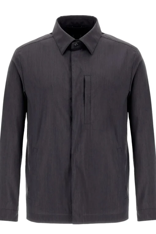 shirt jacket tech woven
