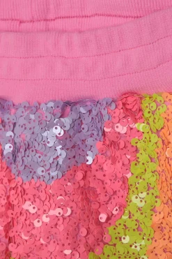 Shorts in felpa con paillettes