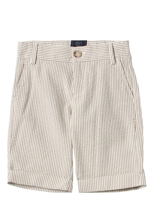 Shorts rigato in cotone