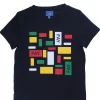 T-shirt girocollo stampa multicolor